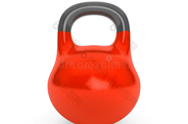 举重健身用红铁壶铃