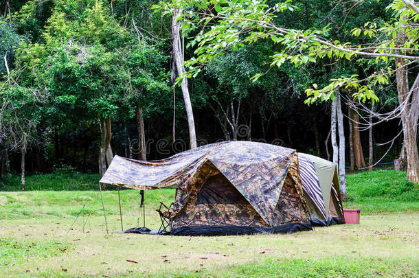 泰国国家公园旅游帐篷露营