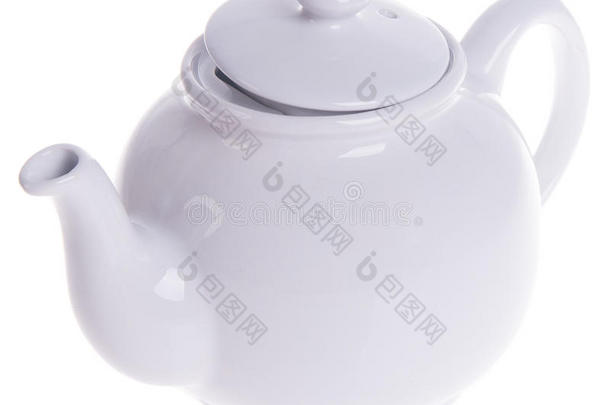 茶壶。背景上的茶壶