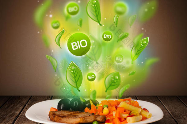 健康生物绿色食品盘