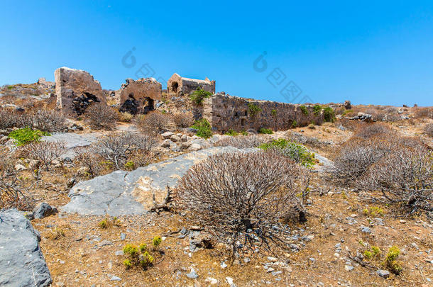 希腊克里特岛上的格拉姆武萨岛，还有威尼斯城堡的遗迹