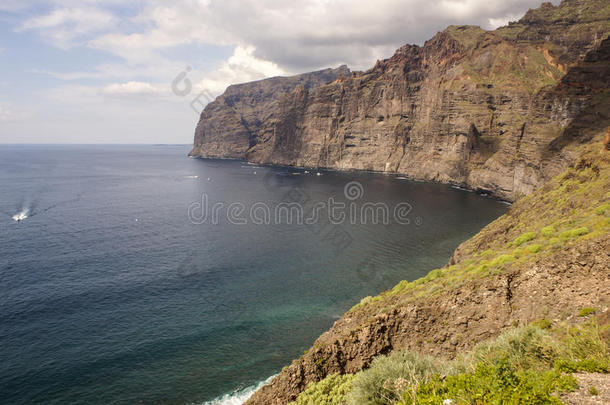 洛斯吉甘特斯悬崖景观。西班牙加那利群岛特内里费