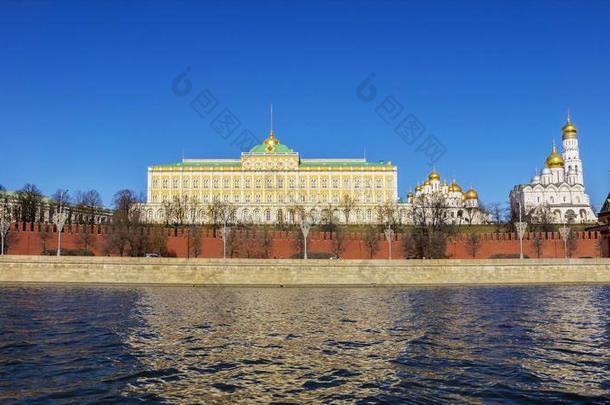 克里姆林宫堤防和克里姆林宫，莫斯科，俄罗斯