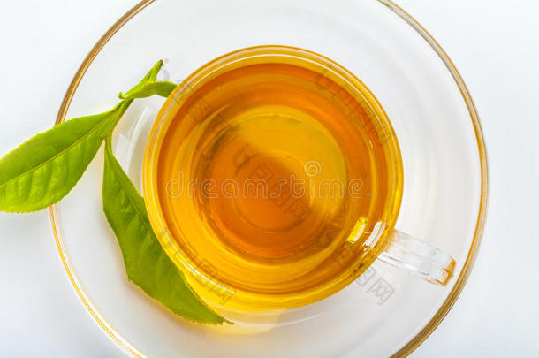 绿茶和杯红茶