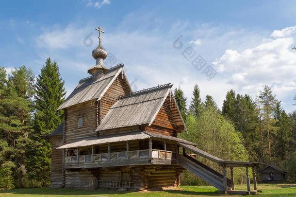瓦西莱沃，靠近托兹霍克。木制建筑博物馆。转变教会（崛起）