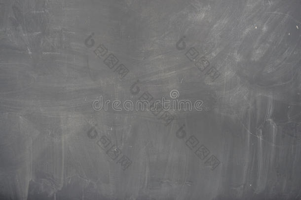 黑板（黑板）纹理。有粉笔痕迹的空白黑色黑板