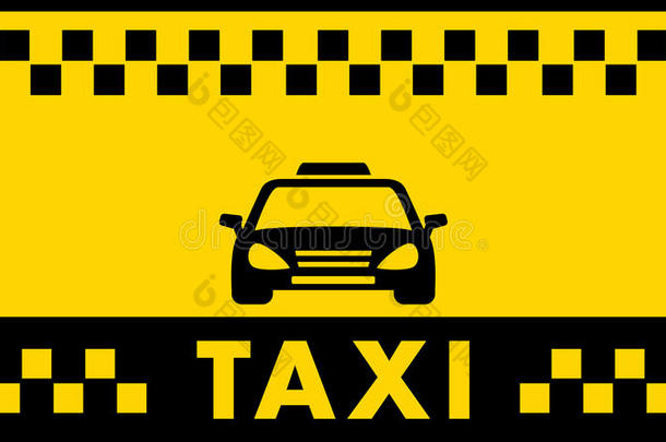 出租车背景和出租车轮廓