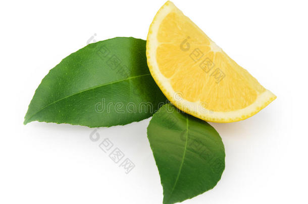 白底柠檬片