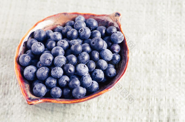 满满一碗新鲜的蓝莓