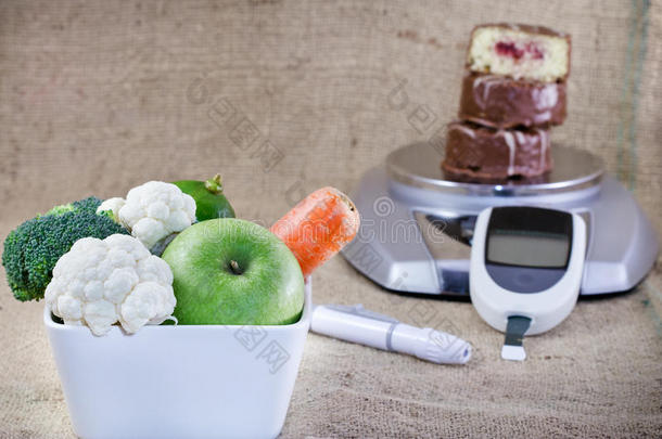 健康饮食和<strong>定期</strong>控制糖尿病