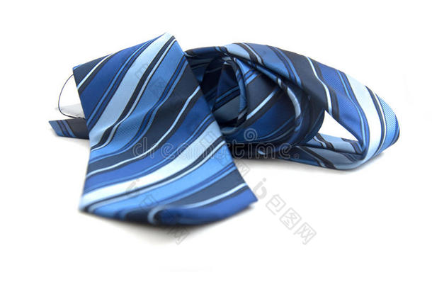 新款蓝色条纹领带