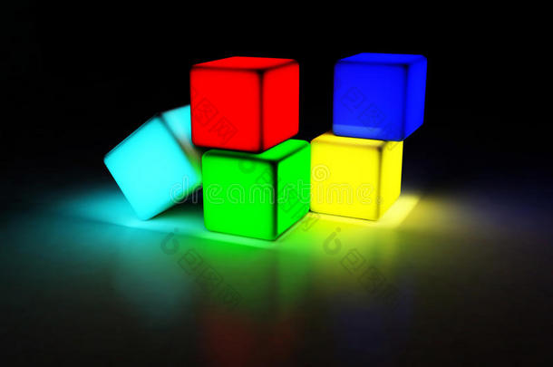 四个立方体