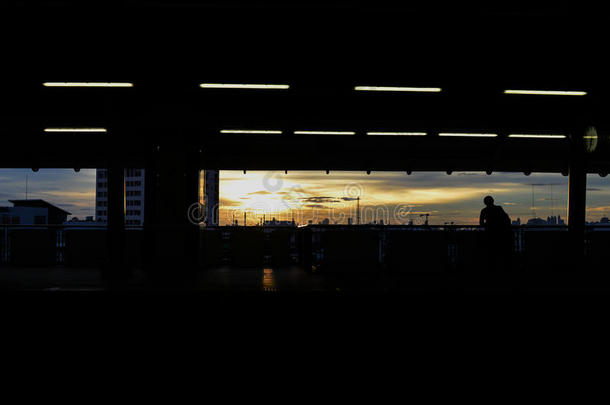 曼谷天空火车站日落