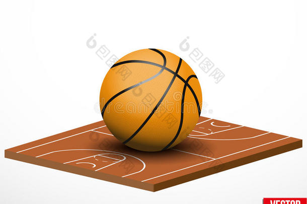 篮球比赛和场地的象征。