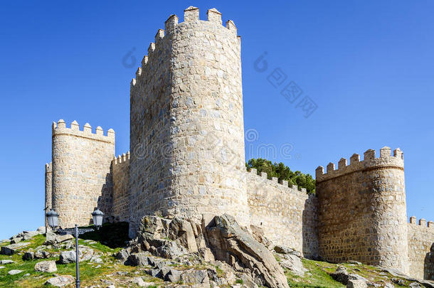 风景优美的中世纪阿维拉城墙