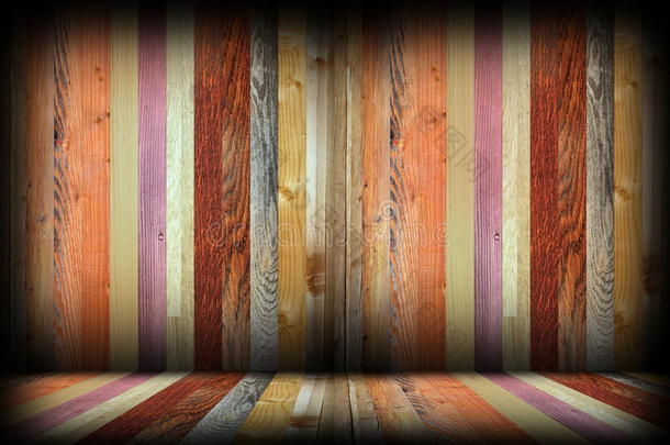 彩色木质室内背景