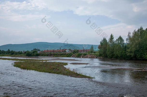 大兴林区根河市芒桂脚下风景秀丽的绿地冷凝水公园