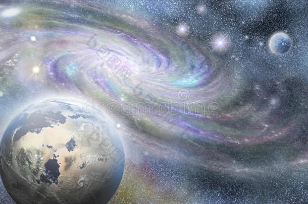 螺旋星系与宇宙中的行星