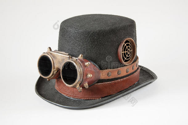 蒸汽<strong>朋克</strong>帽子和护目镜