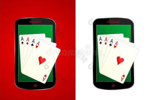 扑克牌智能手机-cdr格式