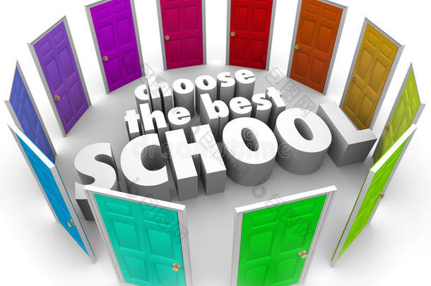 选择最好的学校彩色门最好的大学选择