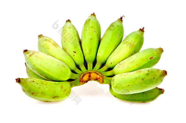 白色隔离生香蕉