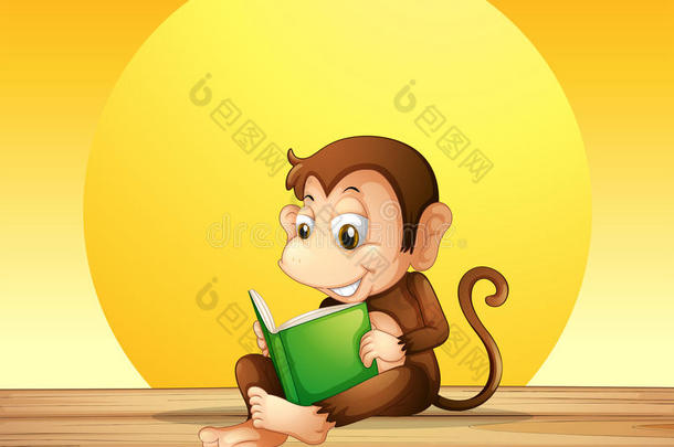 猴子在看书