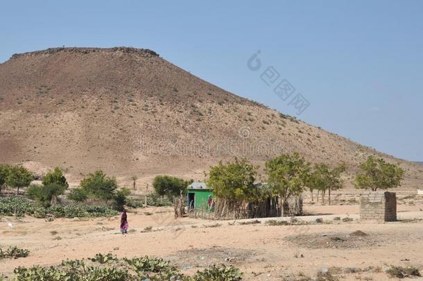 在索马里村庄