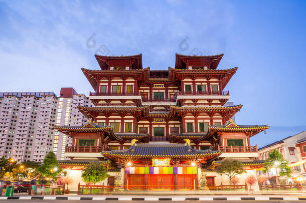 新加坡黄昏佛牙舍利寺