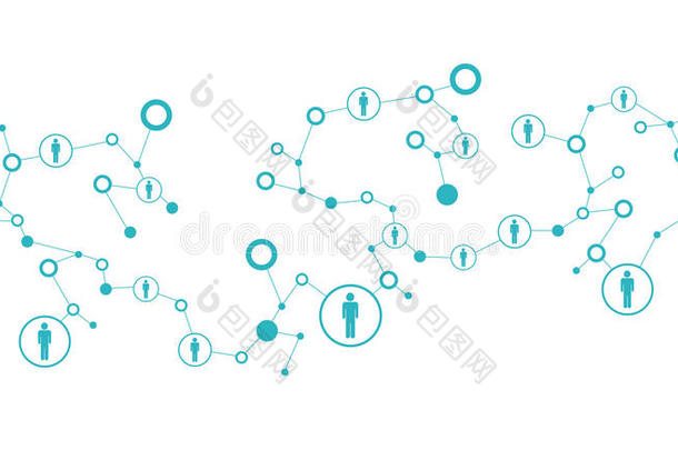 社交网络。晶格点是人物图标