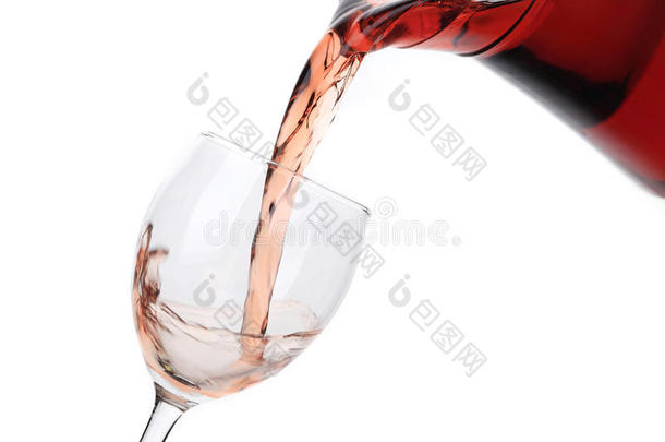 玫瑰酒从玻璃罐中倾泻而出。