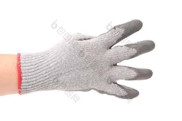 手拿手套显示四个。