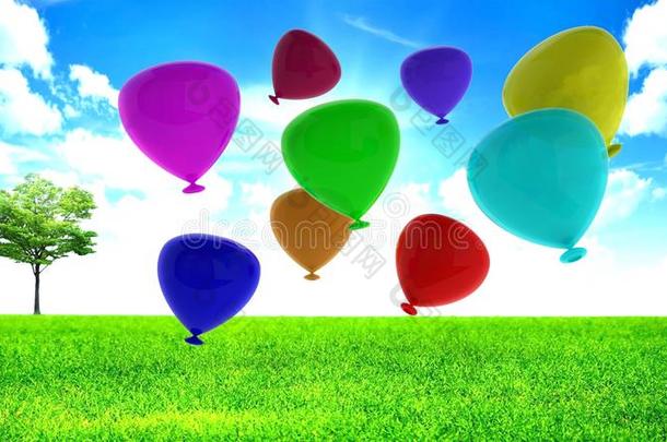 气球派对生日快乐装饰