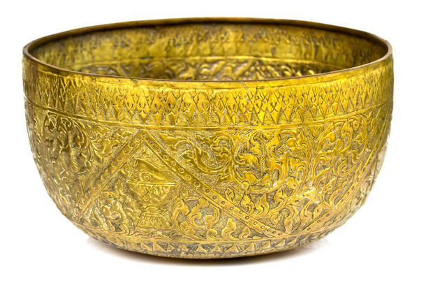 古董古董古铜，黄铜碗