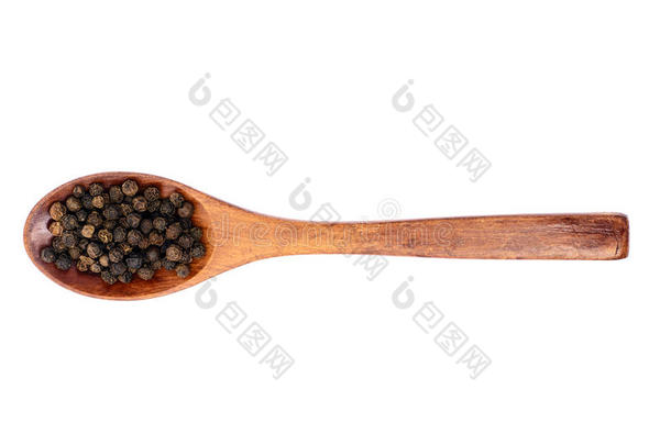 木碗黑椒豌豆