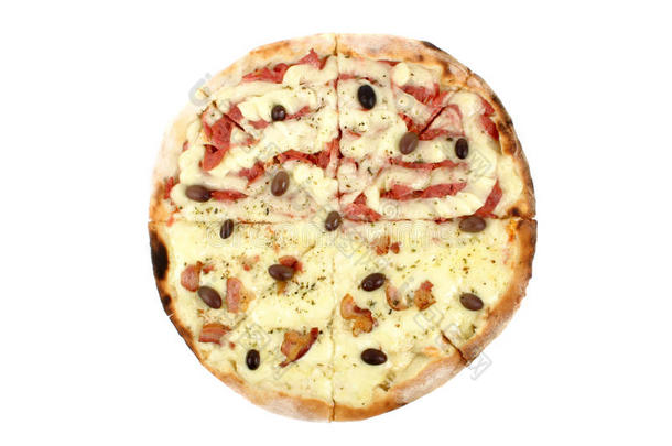 披萨俯视图-2种口味