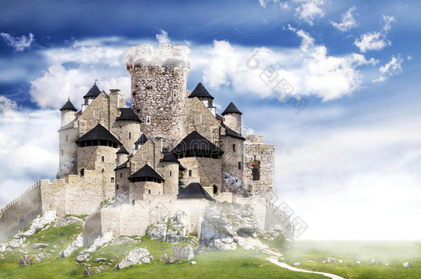 幻想的云端城堡。