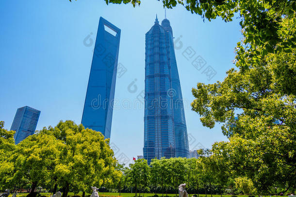 上海<strong>陆家嘴</strong>金融中心的现代建筑