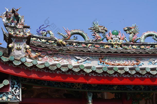 中国龙庙屋顶