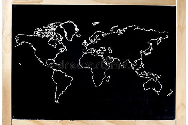 黑板框<strong>世界地图</strong>隔离