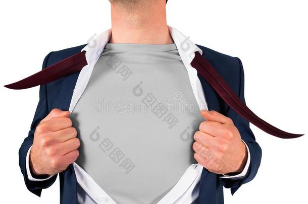 超级英雄风格的商人开场白衬衫