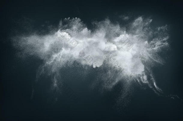 白色粉末云的抽象设计