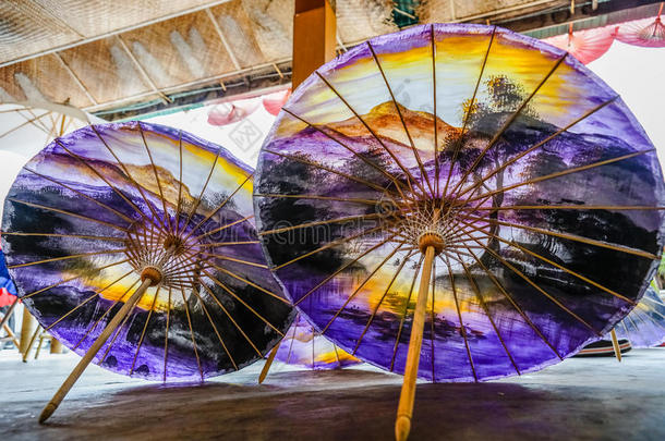 泰国的彩色雨伞