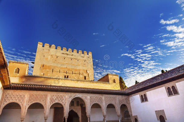 阿尔罕布拉梅特尔庭院莫里什墙设计格拉纳达西班牙