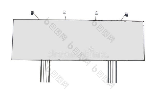 广告牌广告牌，带空位和光投影仪
