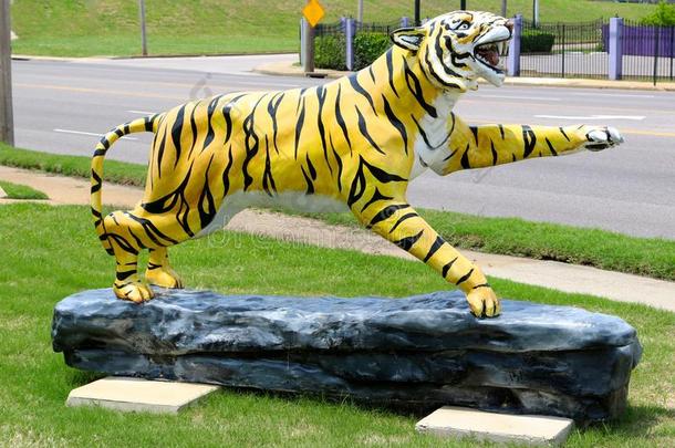 手绘老虎雕像，田纳西州孟菲斯