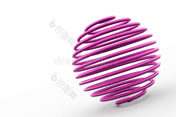 抽象粉色螺旋球体