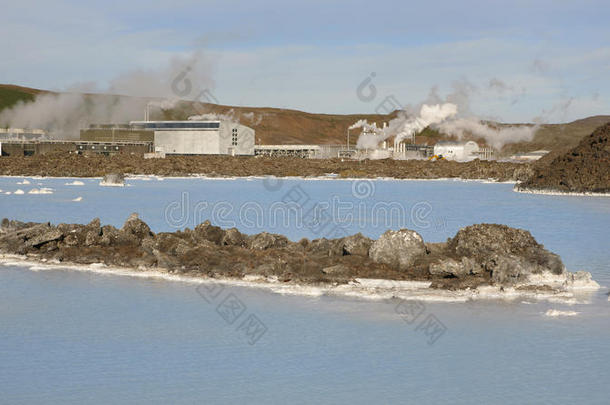 冰岛。雷克雅内斯半岛。蓝色泻湖。地热温泉