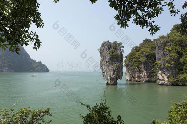 泰国詹姆斯邦德岛，潘牙湾-股票图片。