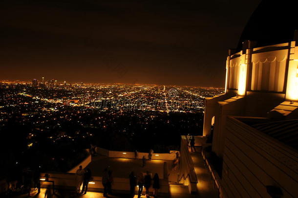 从<strong>格里菲斯</strong>公园俯瞰洛杉矶夜景
